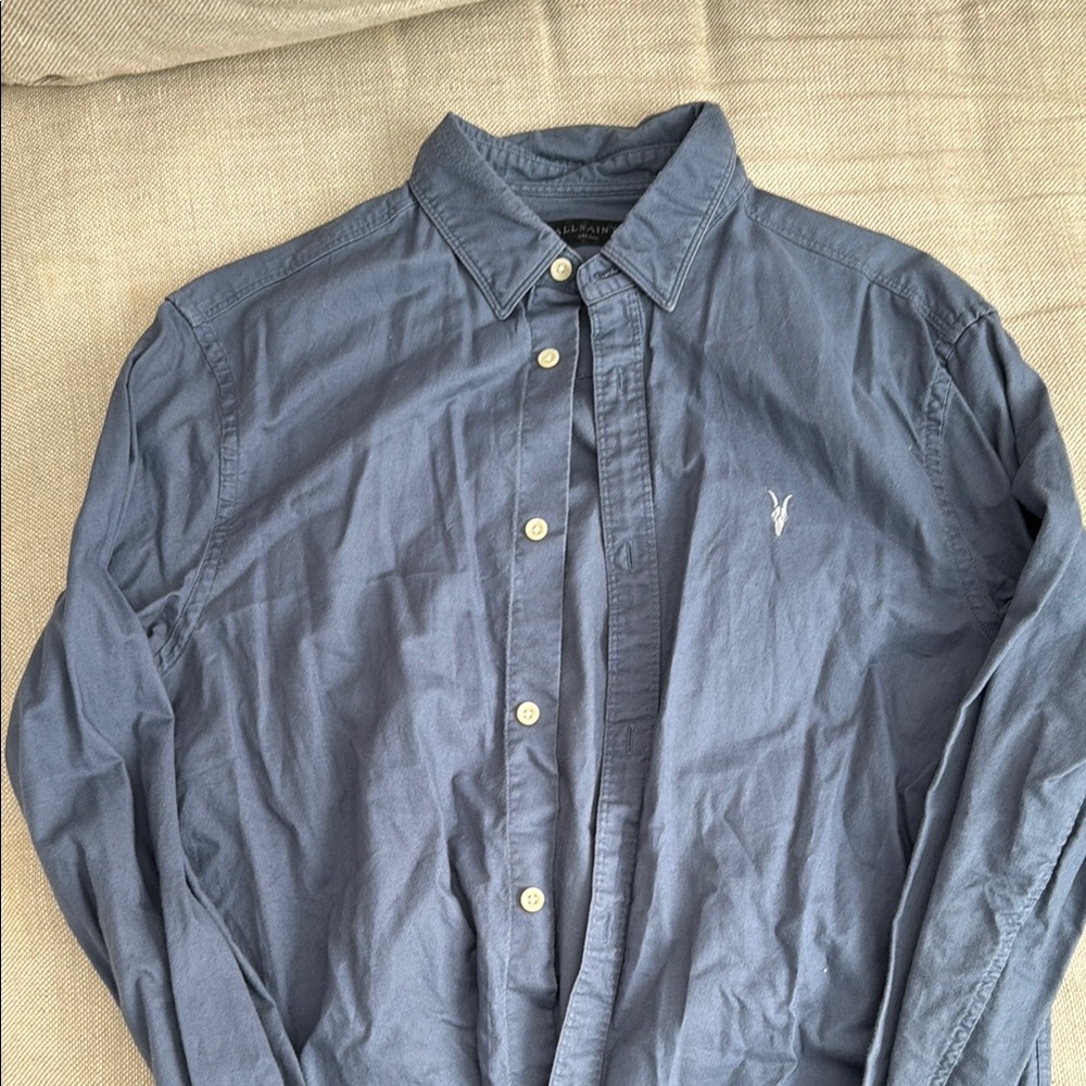 All saints light blue shirt